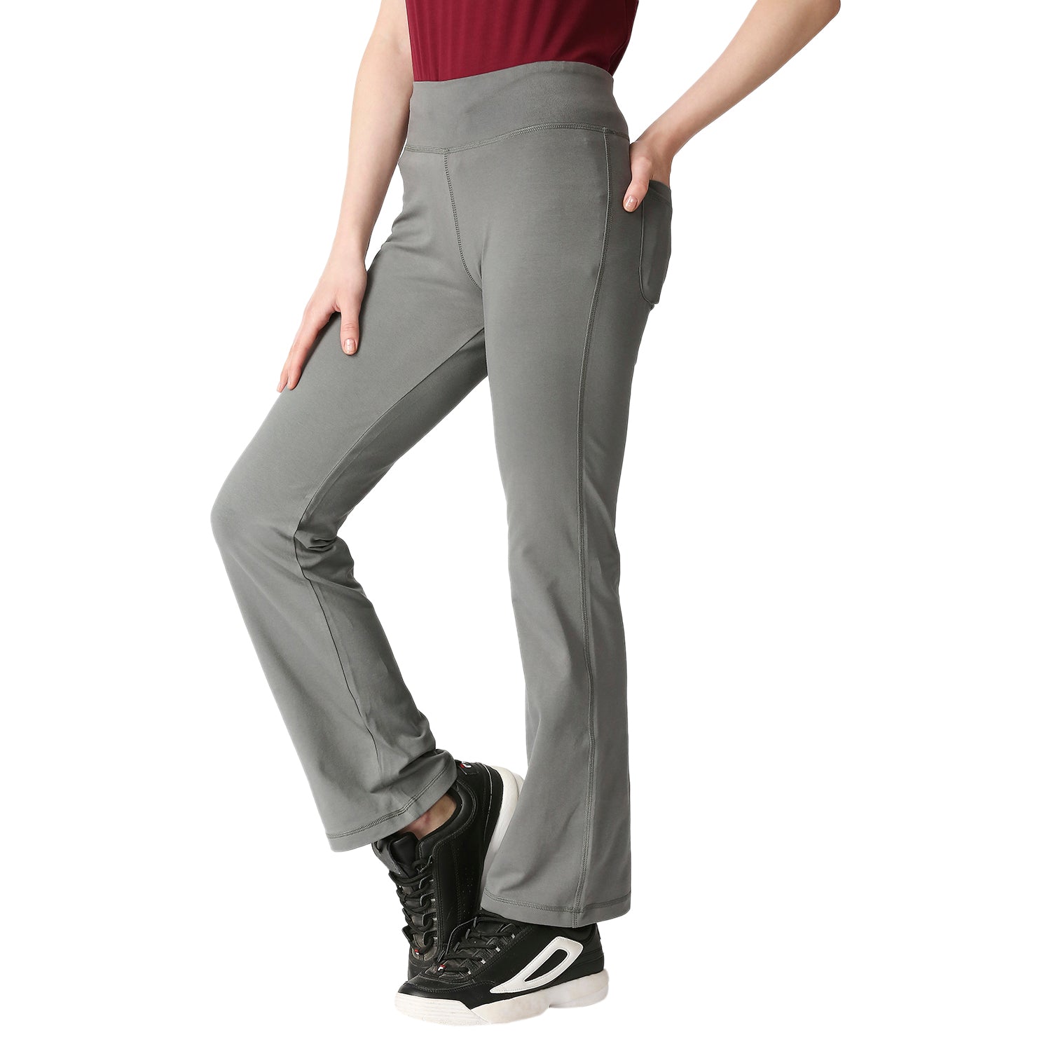 Buy Women Grey Check Formal Regular Fit Trousers Online - 442149 | Van  Heusen